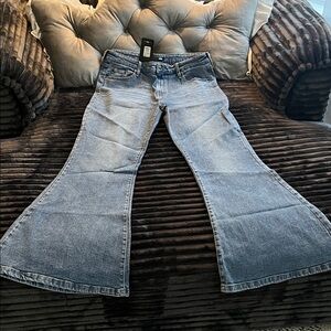 Fashion Nova Light Blue Flare Jeans